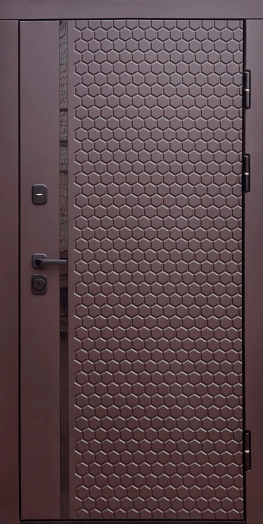 Входная дверь Termo-door Simple Шоколад - Мадрид Белый софт