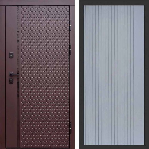 Входная дверь Termo-door Simple Шоколад - FLAT Грей софт