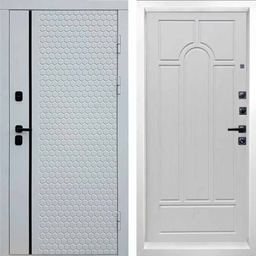 Входная дверь Termo-door Simple White - Арка Лиственница