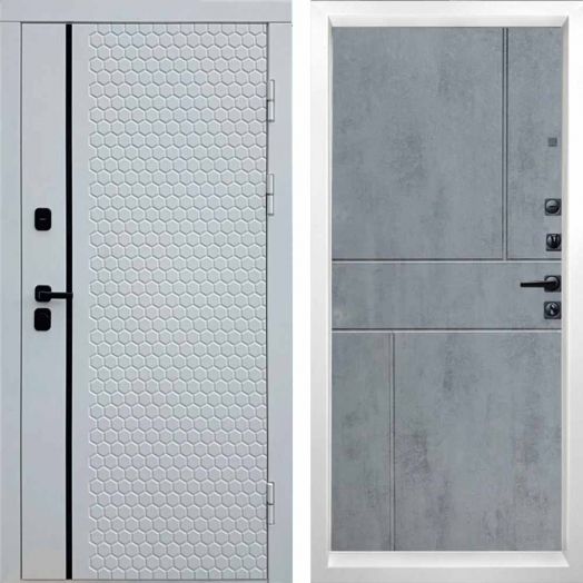 Входная дверь Termo-door Simple White - Горизонт Бетон темный