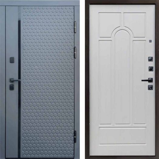 Входная дверь Termo-door Simple Графит - Арка Лиственница