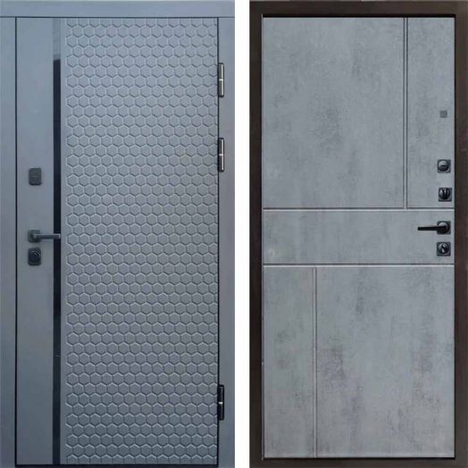 Входная дверь Termo-door Simple Графит - Горизонт Бетон темный