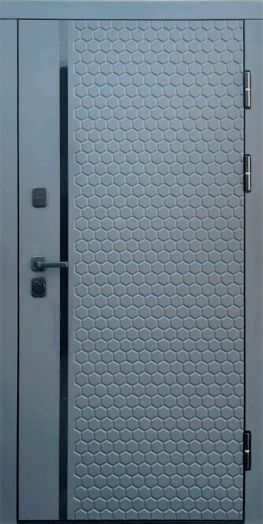 Входная дверь Termo-door Simple Графит - Классик Белый софт