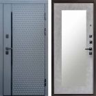 Входная дверь Termo-door Simple Графит - Зеркало триумф Бетон светлый
