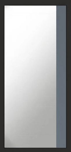 Входная дверь Termo-door Simple Графит - Широкое Зеркало Фацет Грей софт