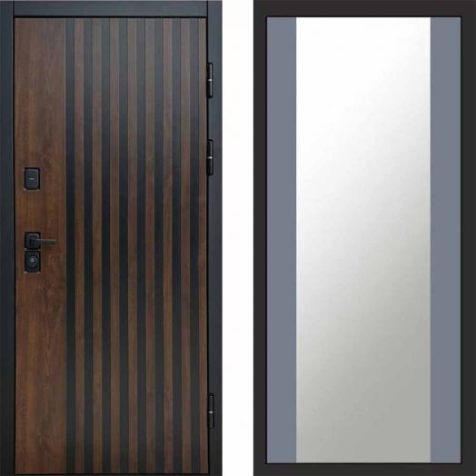 Входная дверь Termo-door Кантри - Зеркало Грей софт