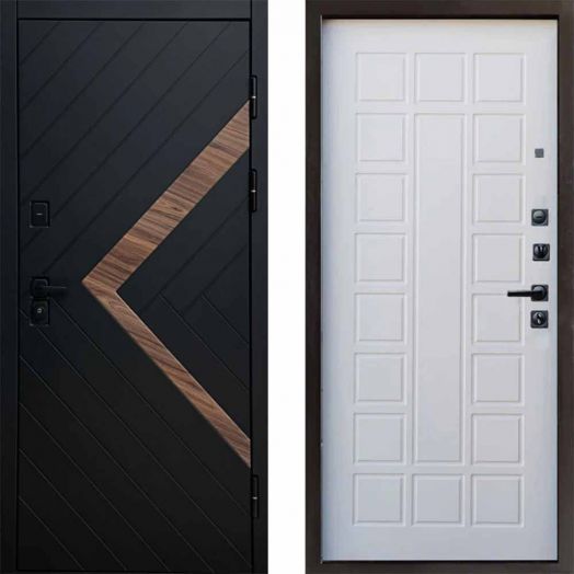 Входная дверь Termo-door Плэй - Престиж Белое дерево