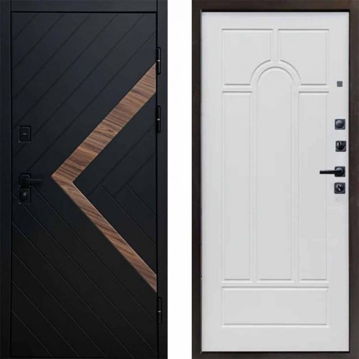 Входная дверь Termo-door Плэй - Арка Белое дерево