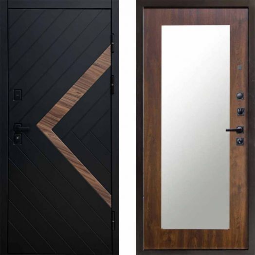 Входная дверь Termo-door Плэй - Зеркало триумф Дуб