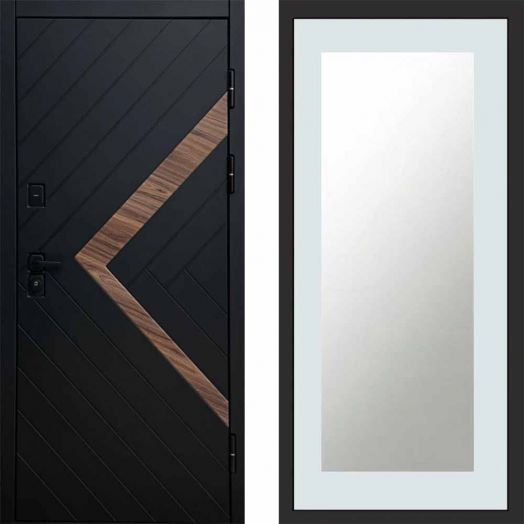 Входная дверь Termo-door Плэй - Зеркало триумф Белый софт