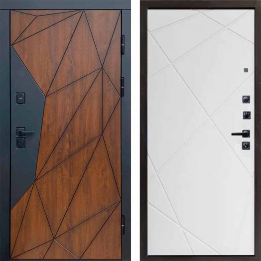 Входная дверь Termo-door Геометрия - Лучи Белый