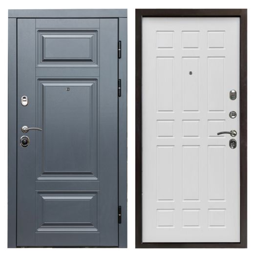 Входная дверь Termo-door Премиум Грей - Спарта Белое дерево