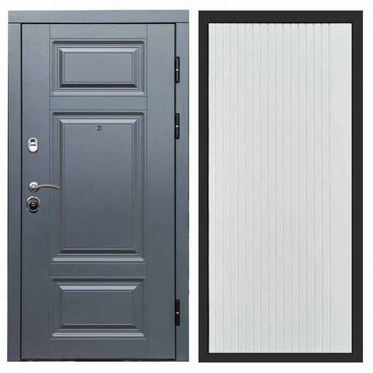 Входная дверь Termo-door Премиум Грей - FLAT Белый софт