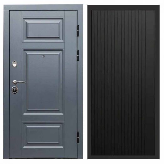 Входная дверь Termo-door Премиум Грей - FLAT Черный кварц