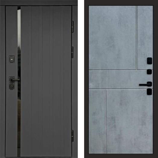 Входная дверь Termo-door Роял Графит - Горизонт Бетон темный