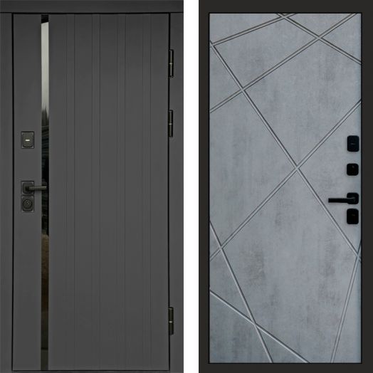 Входная дверь Termo-door Роял Графит - Лучи Бетон темный