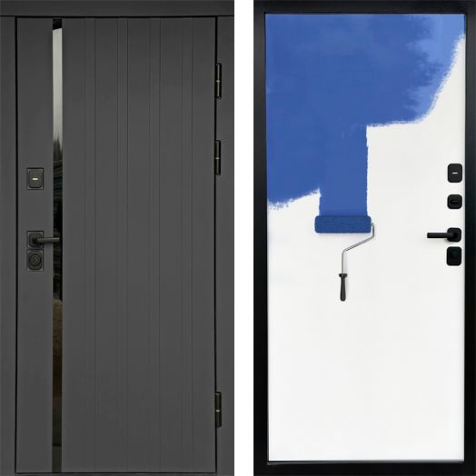Входная дверь Termo-door Роял Графит - Грунт под покраску