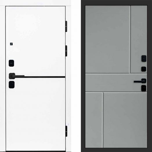 Входная дверь Termo-door Тренд WHITE - Горизонт Грей софт