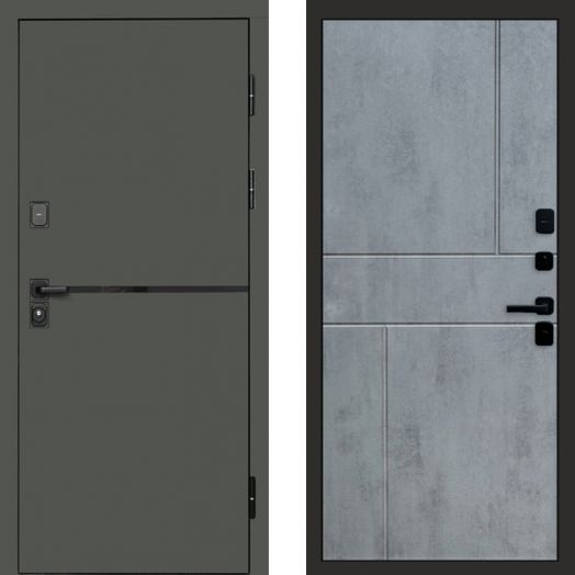 Входная дверь Termo-door Тренд Грин - Горизонт Бетон темный