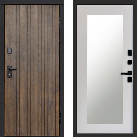 Входная дверь Termo-door Твист Ультра - Зеркало триумф Лиственница
