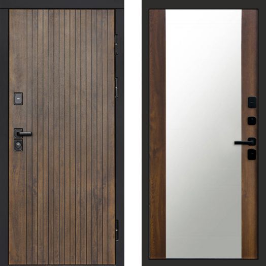 Входная дверь Termo-door Твист Ультра - Зеркало Дуб
