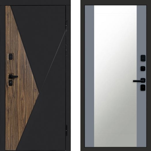 Входная дверь Termo-door Матрикс Ультра - Зеркало Грей софт