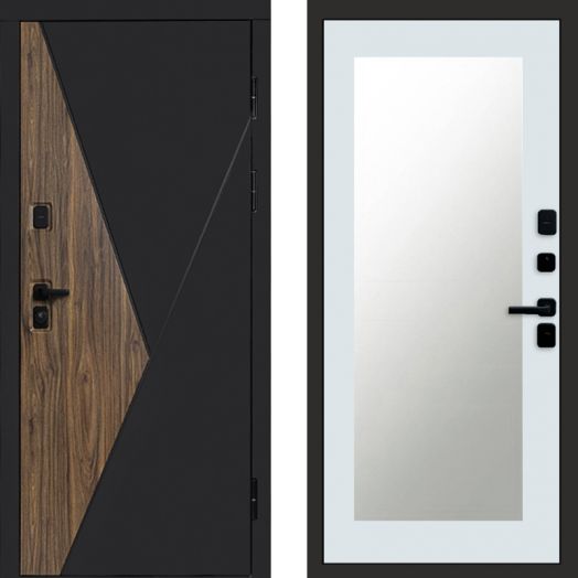 Входная дверь Termo-door Матрикс Ультра - Зеркало триумф Белый софт