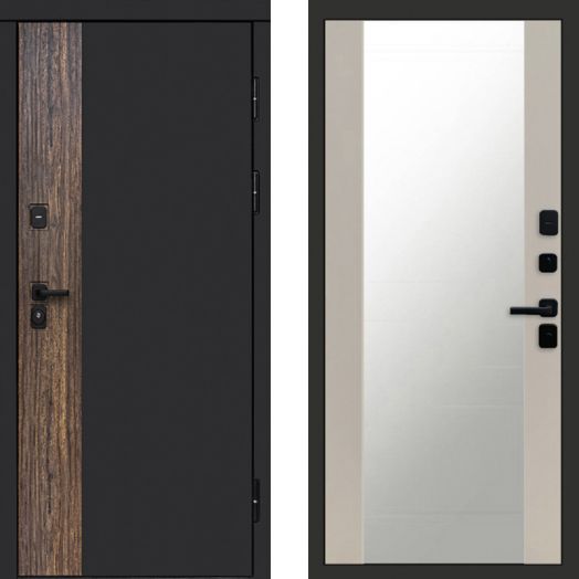 Входная дверь Termo-door ТОР - Зеркало Слоновая кость