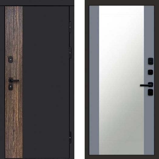 Входная дверь Termo-door ТОР - Зеркало Грей софт