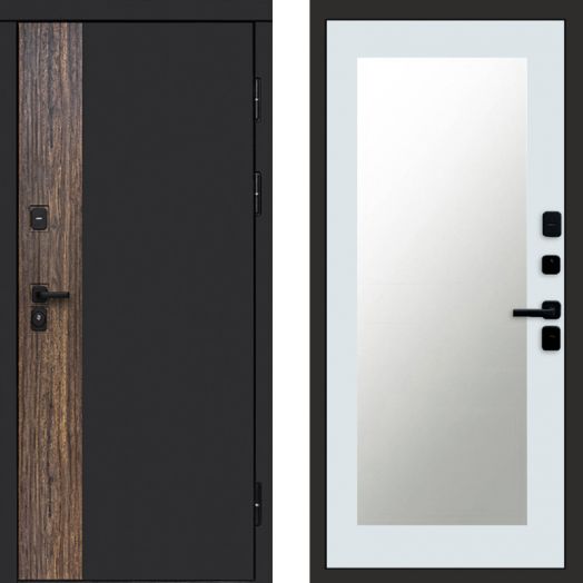 Входная дверь Termo-door ТОР - Зеркало триумф Белый софт