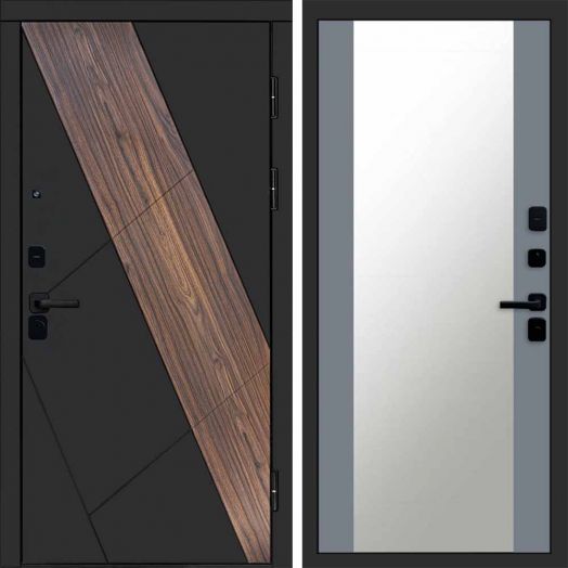 Входная дверь Termo-door Нова - Зеркало Грей софт