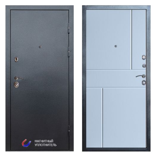 Входная дверь Termo-door Техно Графит - Горизонт Белый