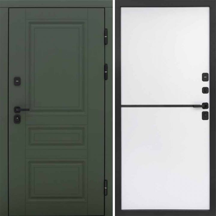 Входная дверь Termo-door Орегон Грин - Нео White