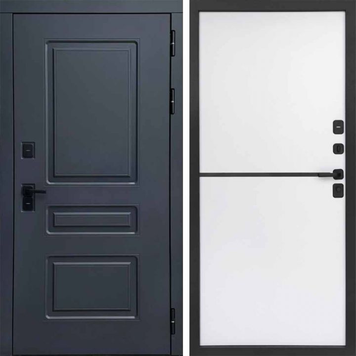 Входная дверь Termo-door Орегон Графит - Нео White