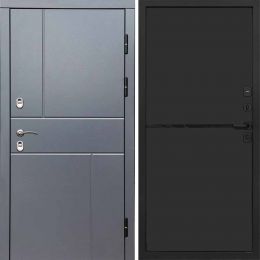 Входная дверь Termo-door Вертикаль Грей - Нео Black