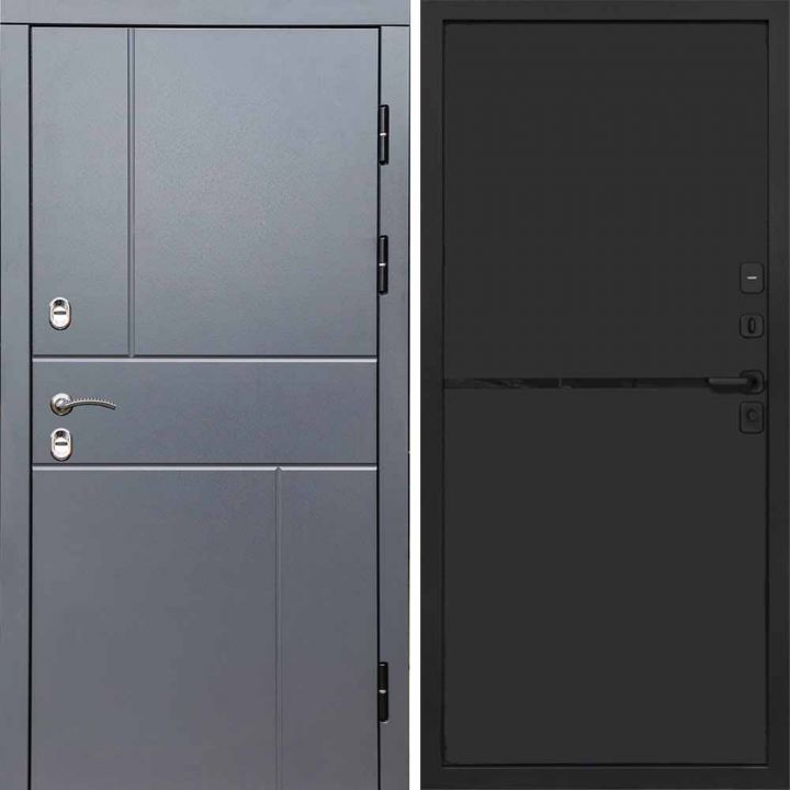 Входная дверь Termo-door Вертикаль Грей - Нео Black