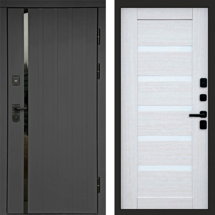 Входная дверь Termo-door Роял Графит - Царга Лиственница