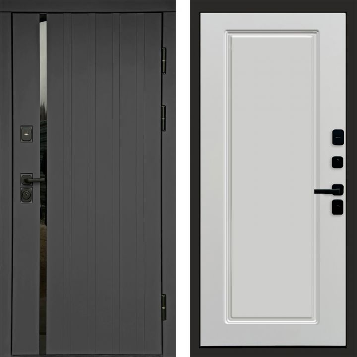 Входная дверь Termo-door Роял Графит - Гранд Белый софт