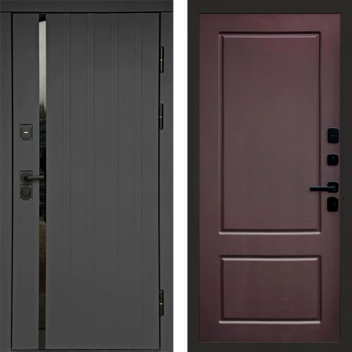 Входная дверь Termo-door Роял Графит - Марсель Шоколад