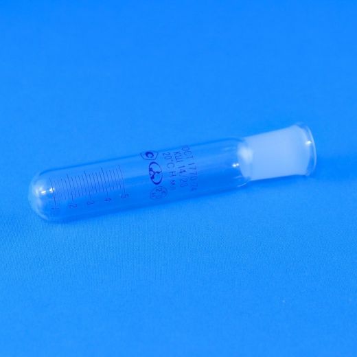 Пробирка мерная ПМ-2-5-14/23, 5 мл, 17х95 мм, стекло, шлиф 14/23, 10 шт/упак