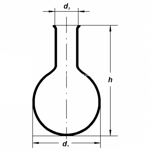 Колба круглодонная К-2-2000, 2000 мл, без шлифа