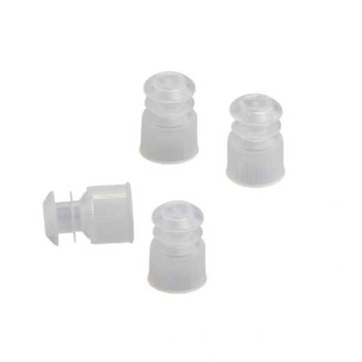 Пробки для пробирок диаметром 16 мм, пэт, бесцветные, 500 шт/упак