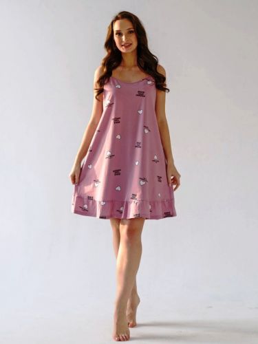 Сорочка ночная женская "Волшебство" (бретель) (брусничный)