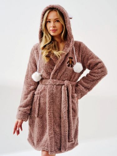 Халат женский "Мишка Топтыжка" (коричневый)