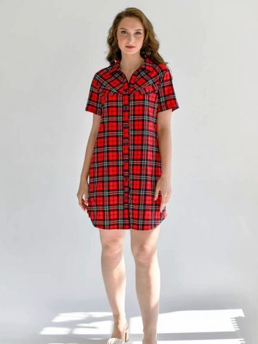 Халат женский "Рубашка" (бордовый)