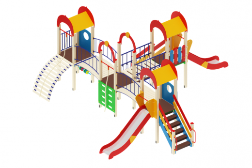 Детский игровой комплекс Дворик детства  Горка 1200 8080х7200х3000
