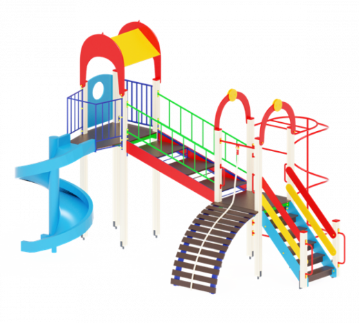 Детский игровой комплекс Рада (100) Горка 2000 5900х4130х4000