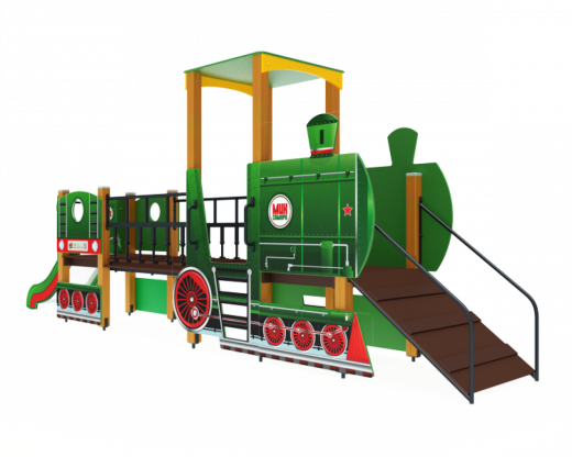 Детский игровой комплекс Паровозик Горка 750 6780х1230х2550