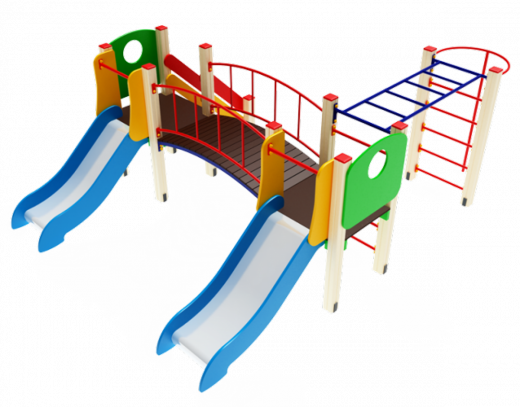 Детский игровой комплекс Карапуз Горка 750 4120х3100х1500