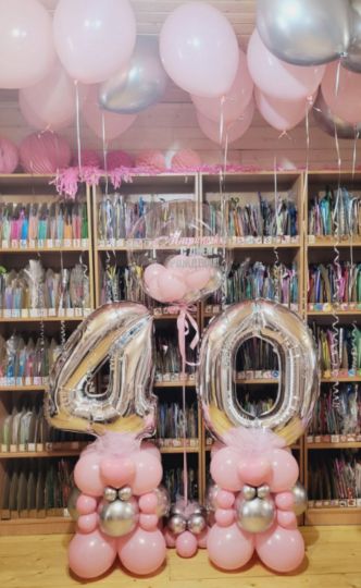 Розовый сет с двумя цифрами